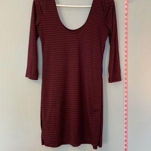 red long sleeve dress